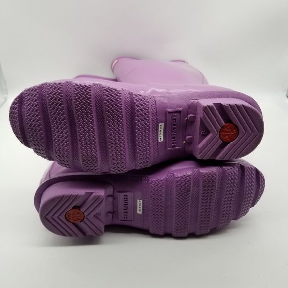 Hunter Original Tour Gloss Purple Tall Rain Boots Size 5 B - Picture 6 of 6